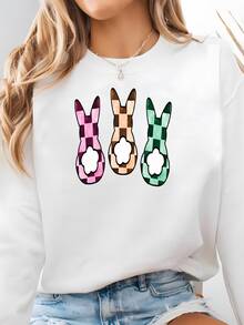 Retro Easter Shirt, Easter Bunnies Shirt, Bunny Tail Shirt, Easter  Shirt, Cute Easter Shirt, Easter Sunday Shirt, Egghunting Shirt Sweatshirt - White - View 1