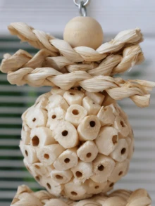 Parrot Woven Ball Chew Toy, Interesting Stress Relief Toy, Foraging Toy For Parrots - Multicolor - View 3