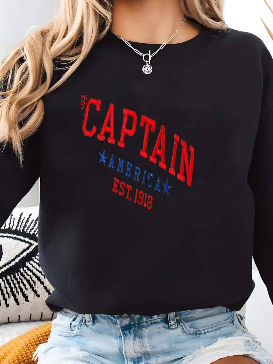 Sweatshirt | Steve Rogers Y, First Avenger | Universe | Apparel Sweatshirt - màu đen - Xem 1