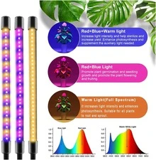 Full Spectrum LED Grow Lights (1/5-Head) - USB Timing & Dimming, 3 Modes For Indoor Plant Growth - Commercial-Grade Lighting For Greenhouse, Nursery & Home Gardeners - 黑色 - 查看 4