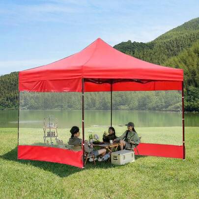 Carpa Toldo 3x3 Plegable Paredes Transparente Tejido 600d