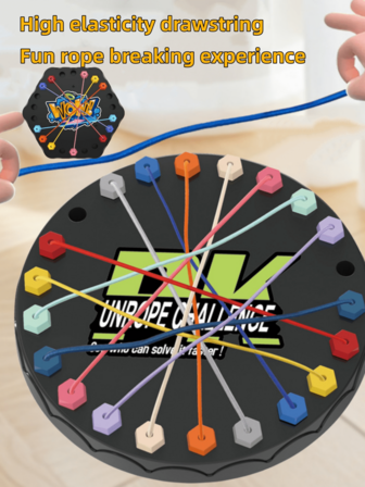 Rompecabezas cerebral para niños, desafío de desatar cuerdas, entrenamiento lógico, desarrollo de enfoque e inteligencia, juego interactivo de mesa