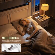 Queen/King Size Bed Frame With 2 Storage Drawers And 51.25" H Headboard Farmhouse Wood Platform Bed Frame, No Noise, No Box Spring Needed, White And Black - Đen và trắng - Xem 5