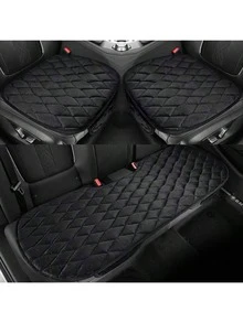 1 cái/2 cái/3 cái/7 cái Đệm ghế ô tô có túi đựng, thiết kế thêu vải nhung, kiểu dáng thời trang cao cấp, ấm áp và thoải mái, phù hợp với mọi mùa và mọi loại xe, phụ kiện nội thất ô tô - Nhiều màu - Xem 12