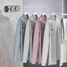 Tendedero retráctil invisible de acero para interiores/balcón, tendedero retráctil de baño, primavera, minimalista, blusas de verano - Dos cables - Ver 3