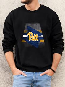 Mens Pittsburgh Backlit Pendant Box Light | Metal Framed Billiard Light | Pitt Panthers Pool Table Box Pendant Light Sweatshirt - màu đen - Xem 1