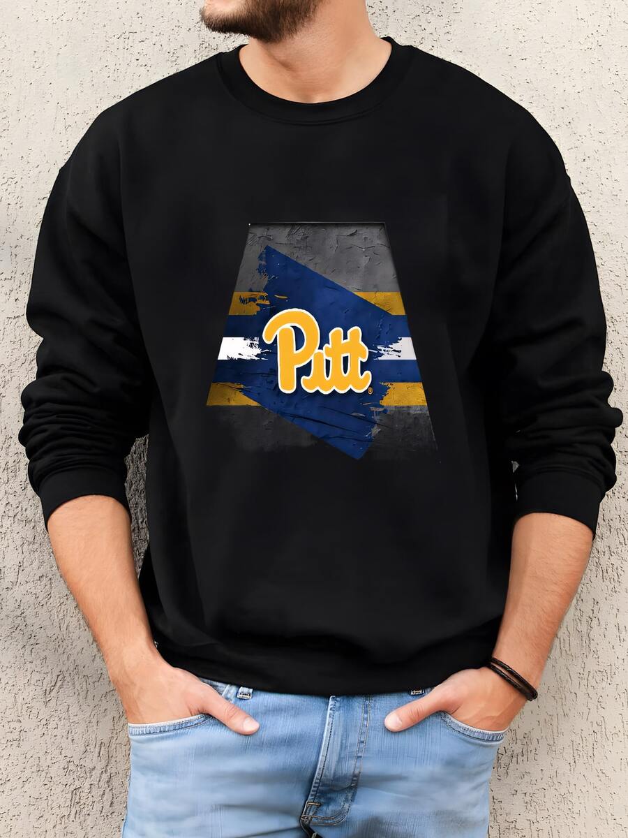 Mens Pittsburgh Backlit Pendant Box Light | Metal Framed Billiard Light | Pitt Panthers Pool Table Box Pendant Light Sweatshirt - màu đen - Xem 1