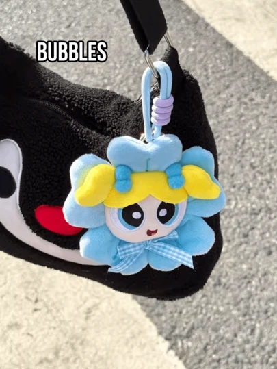 Stylish Powerpuff Girls Bubbles Plush Keychain, Unique And Practical Design, Suitable For Travel, Gym, And Daily Use, Ideal For Teen Girls & Bubbles Fans, Essential Accessory For Plush Lovers, Boost Product Exposure, Popular And Cute, Essential For Modern Living