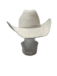 Sombrero Vaquero de Gamuza Fina Unisex Varios Colores - Blanco - Ver 5