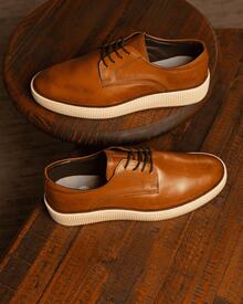 Men's Oxford Dress Shoes Maximus Genuine Leather Stylish Business Party Church - Whisky - Xem 2
