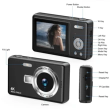 Retro HD Camera For Students, High Resolution 44MP With 16x Digital Zoom - Silver - View 9