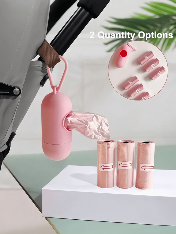 45 unidades/3 rolos de sacos de lixo descartáveis para fraldas + 1 caixa de armazenamento, convenientes para uso externo em carrinhos de bebê, carros, salas de estar, banheiros, para cuidar do bebê, pendurar no carrinho, presente de Natal para crianças