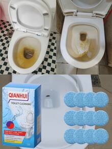Toilet Effervescent Tablets,Toilet Foam Tablets, Toilet Cleaning Tablets, Odor-Purifying Tablets, Yellow Spots, Dirt, Urine Stains, Toilet Cleaning Tablets, Quick-Dissolving Boiling Tablets, Dispersing And Cleaning Yellow Spots, Purifying Odors, Effervescent Tablets, For Cleaning Toilets