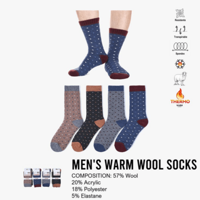 12 Paar Woll-Wandersocken, Thermo-warme Wintersocken mit dickem Polster, feuchtigkeitsableitende Crew-Stiefelsocken, perfekt für Outdoor-Radfahren, Laufen, Winterskifahren, Bergsteigen, Skaten, warme Winter-Essentials (zufällige Farben, 40–46, Stil C)