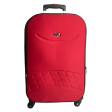 Medium 23kg Travel Suitcase With 360° Rotating Zipper And Expander - Grotaferrata - Red - View 2