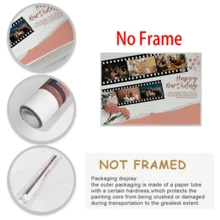 1pc Friendship Collage, Friends Photos, Friends Photo Collage, Best Friend Gift Her, Friendship's Day Gift, Personalized Gift For Bestie,Modern Unique Gift Canvas Print - Custom Personalized Photo With Wooden Frame - Living Room, Bedroom, Home Office Wall Art