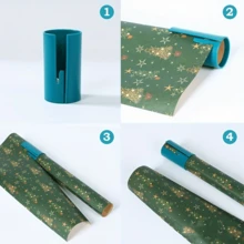 1件装包装纸切割器，节日派对切割工具，纸张切割滑块工具套装，情人节礼物包装切割用品，适用于制作生日礼物包装卷，万圣节，圣诞节，生日派对包装纸切割工具 - 彩色 - 查看 7