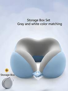 [2025 New Arrival Hot Selling] U-Shaped Memory Foam Neck Pillow With Storage Bag, Portable Travel Nap Pillow, Slow Rebound Neck Pillow, Office Siesta Essential, Airplane Travel Cervical Pillow. Removable And Machine Washable, Provides Neck Support - Travel Essential. - Multicolor - View 8