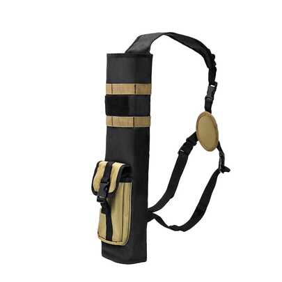 Archery Lightweight Back Arrow Quiver Holder Archery Bag Shoulder Hanged Adjustable With Molle System Front Pocket For Shooting Target Practice Hunting