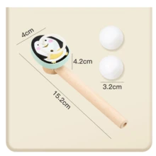 漂浮吹管球游戏玩具，漂浮吹管球平衡吹奏玩具，减压平衡吹奏玩具，适合幼儿、儿童、成人，趣味派对用品 - 彩色 - 查看 3