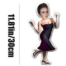 个性化肖像定制趣味抱枕，沙发装饰靠垫 - 美丽的公主造型，创意礼物，适合周年纪念日、生日、情人节、母亲节 - 定制人脸设计抱枕，亲爱的睡眠伴侣枕。