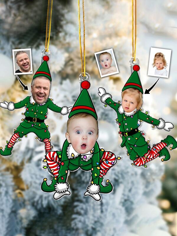 Customized Personalized Standard Size, Personalized Christmas Light Bulb, Secret Santa, Teacher, Friend, Christmas, Tree, Ornaments, Customized, Personalized Christmas Tree Ornaments, Christmas Gifts