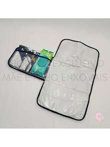 MeF Mae e Filho Portable Waterproof Baby Changing Mat With Pocket And Milky Plastic Cover, 100% Cotton Printed Fabric - 花的 - 查看 5