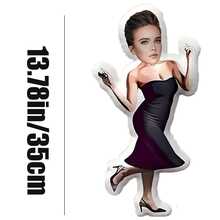 个性化肖像定制趣味抱枕，沙发装饰靠垫 - 美丽的公主造型，创意礼物，适合周年纪念日、生日、情人节、母亲节 - 定制人脸设计抱枕，亲爱的睡眠伴侣枕。