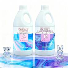 240ml/500ml/1000ml Crystal Clear Epoxy Resin AB Glue Set, 1:1 Mix, High Transparency And Quick Drying, No Bubbles, Anti-Yellowing, Smooth Surface, Suitable For DIY Art River Tables, Jewelry Casting Crafts - Multiple Specifications - View 13