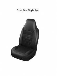 1pc/2pcs Classic Universal PU Leather Front Car Seat Covers, Fit For Most Sedans, Trucks, SUVs | All Season, Compatible With Airbags And Waterproof | Comfortable Car Seat Covers With Armrest Friendly Design - Style B - View 22