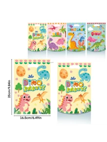 10/30/50个装卡通恐龙礼品袋，塑料手提袋，用于礼品包装，恐龙主题礼品袋，四种图案，生日派对装饰，生日派对礼品袋，派对礼品袋，派对装饰用品，宝贝派对用品，礼品包装用品 - 恐龍禮品袋 - 查看 4