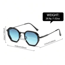 1副男女通用复古蒸汽朋克方形眼镜，轻便耐用，适合各种场合 - 黑框 - 查看 3