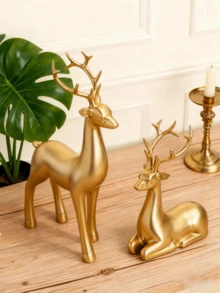 1 Bộ đồ trang trí bằng nhựa hình con nai sừng tấm sang trọng của Châu Âu, đồ trang trí may mắn cho gia đình, thích hợp để trang trí nhà cửa, phòng ngủ, văn phòng, sinh viên, lưu trữ, đám cưới, nhà ở, hộp đựng trang sức, tiệc tùng, Giáng sinh - Nhiều màu - Xem 6