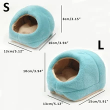 1pc Pet Cage For Hamster Bed House Winter Warm Coral Velvet Nest Small Animals Mat House Cage Pet Sleeping Bag Supplies Mice Rat Nes Soft Fleece Hamster Bed Guinea Pig Sleeping Bag Small Pets Cave Nest Bed Cushion Warm Slippers Pet House