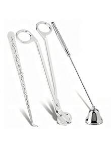 三合一蜡烛芯修剪器套装 - 蜡烛芯修剪器、灭烛器、浸烛器，不锈钢蜡烛配件套装，含蜡烛芯切割器和灭烛器 - 均碼 - 查看 14