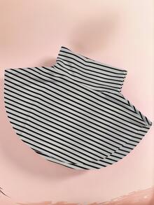 极简风格高领可拆卸半假领配饰，适合毛衣、连帽衫、圆领上衣，分层时尚百搭