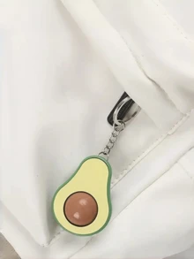 1pc Avocado Shaped Keychain Massager, Mini Design For Massage And Relaxation Anytime Anywhere, Avocado Roller Stress Relief Fidget Toy Keychain - Multicolor - View 3