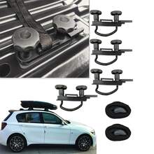 Abrazadera en U para portaequipajes de techo, universal, de acero inoxidable, para coche y camión, 85 mm de ancho interior, con 8 tuercas de segurida.d y 2 tiras (4 unidades), compatible con la mayoría de los vehículos. - Negro - Ver 9