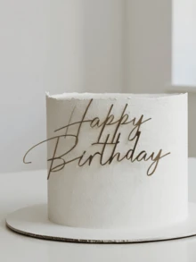 3个/6个/9个金色“生日快乐”亚克力蛋糕装饰插牌，适用于生日派对蛋糕装饰、婴儿派对、甜点桌装饰、烘焙装饰、派对用品 - B - 查看 7
