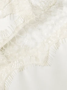 Seelio 新款女式时尚欧美风蕾丝装饰性感内衣式上衣 - 米色 - 查看 10