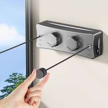 Tendedero retráctil invisible de acero para interiores/balcón, tendedero retráctil de baño, primavera, minimalista, blusas de verano - Dos cables - Ver 6