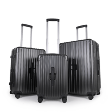 JLY Premium Lightweight 3-Piece PC+ABS Hard Shell Luggage Set, Cabin, Medium & Large Suitcases, Built-In Cup Holder, Wet/Dry Storage, TSA Combination Lock - Onyx Black - View 8