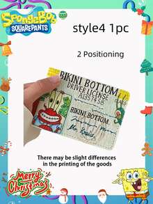 1 chiếc ví đựng giấy phép lái xe SpongeBob SquarePants, sổ đăng ký xe/giấy phép lái xe 2 trong 1, làm bằng da thật, kiểu dáng trang nhã, thích hợp cho không khí tiệc tùng cùng bạn bè, cũng có thể dùng làm vật trang trí tiệc, trang trí nhà cửa và trang trí phòng. - Nhiều màu - Xem 10