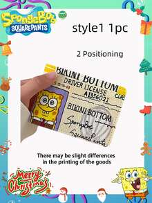 1 chiếc ví đựng giấy phép lái xe SpongeBob SquarePants, sổ đăng ký xe/giấy phép lái xe 2 trong 1, làm bằng da thật, kiểu dáng trang nhã, thích hợp cho không khí tiệc tùng cùng bạn bè, cũng có thể dùng làm vật trang trí tiệc, trang trí nhà cửa và trang trí phòng. - Nhiều màu - Xem 5
