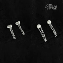 2/4个可调节袖口夹、纽扣夹、腿夹、袖口固定器，无需缝纫，可拆卸且耐用，适用于T恤、牛仔裤、衬衫、围巾、时尚服装纽扣、服装夹、围巾夹 - 彩色 - 查看 15