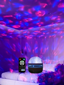 1 قطعة مصباح إسقاط سماء نجمية موجية/أورورا، يعمل بالطاقة USB، ديكور مرحلة حفلات RGB، مصباح ليلي طاولة جو الأجواء، مصباح إسقاط ديكور داخلي، مصباح إسقاط بريموت كنترول، مناسب لديكور الأثاث والسقف والأعراس والحفلات وعيد الحب والميلاد وهالوين والسفر - ضوء متعدد الألوان - مشاهدة 12