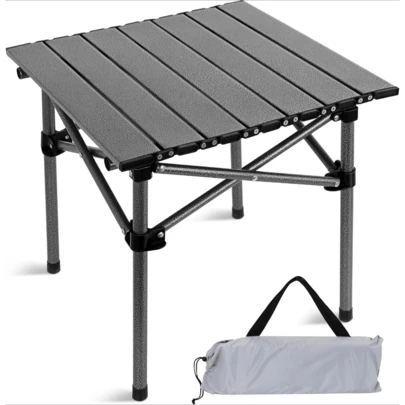 Portable Folding Camping Table - Lightweight Collapsible Outdoor Table With Carry Bag, Sturdy Legs & Large Flat Surface For Picnics, BBQs, Beach, Hiking, Tailgating - Compact & Durable Design For S &