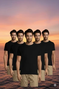 THEGEWA PACK OF 10 T-SHIRTS, ASSORTED COLORS: BLACK, WHITE, AND MORE COLORS, LIGHT AND COOL. Plain, Regular, Asymmetrical, Spring Festival, MULTICOLOR - White - View 11