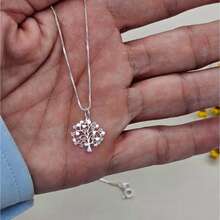 Colar Pingente Àrvore Da Vida Prata 925 Legitima - Prata - Visão 8