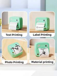 closeli 1pc High-Efficiency Ink-Free Mini Printer, C1 Camera Model Thermal Printer, Supports Note, Text Scan (OCR) Or Text Printing, Web Printing, Document Printing, Image Printing, Label Printing, Banner Printing, Learning And Home Printing Assistant, Perfect Gift For Halloween, Christmas, New Year - Blue - View 8